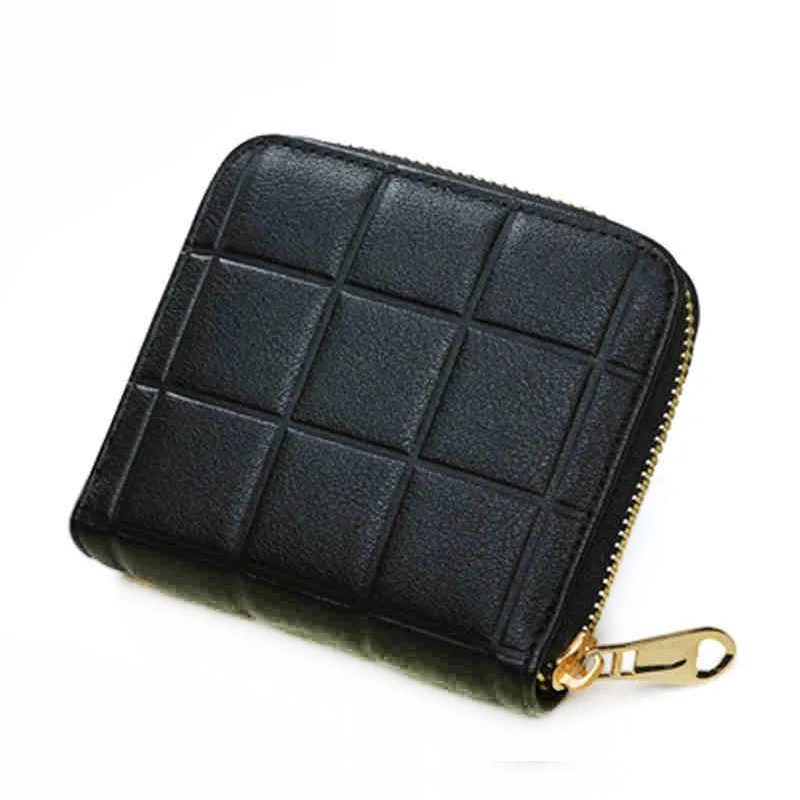 

Fashion Small Plaid Women Wallet and Purses Short Zipper Wallet for Coin with Card Holder Female Money Bags Pink Lovely Style