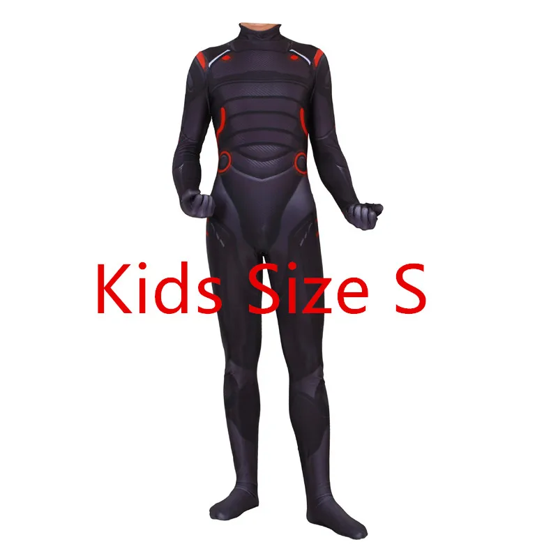 Kids S Для взрослых и детей, костюм для косплея, Omega Oblivion link Zentai, боди, комбинезон, светодиодная маска на Хэллоуин - Цвет: Kids S