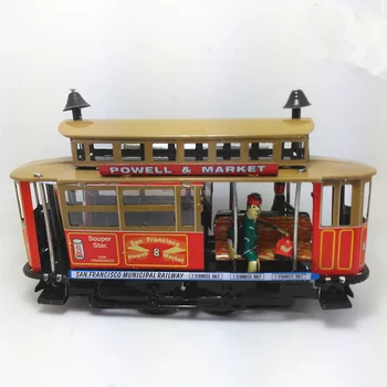 

[TOP] Adult Collection Retro Wind up toy Metal Tin Los Angeles trolley Mechanical toy Clockwork toy figures model kids gift