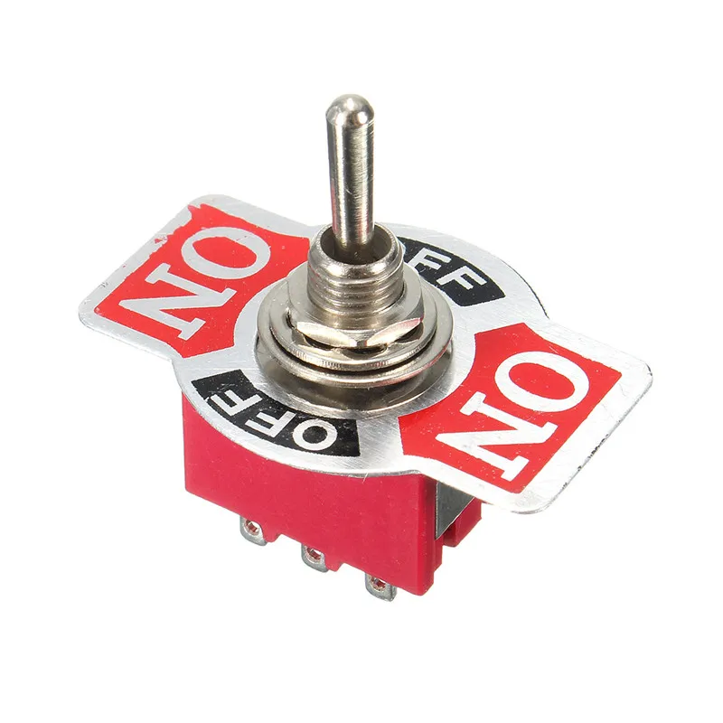 

1pc Red Mini E-TEN 303 9-Pin On/off/On 15A 250V AC Miniature Momentary Toggle Switches Hot Sale