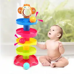 Arrydrry Baby Rolling звоночек в шарике игрушки ворс башня пазл, игрушки для детей погремушки кольцо от 0 до 24 месяцев ребенок новорожденный