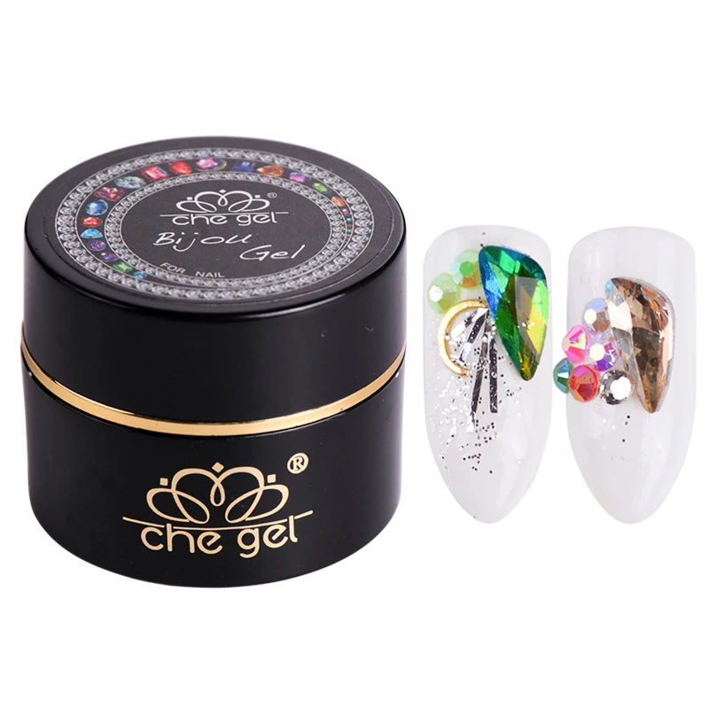 1pcs Adhesive Glue Nail Art Rhinestone Glitter Tip Crystal Decoration Pro Varnish UV Gel Polish Tool Manicure Accessory JI545