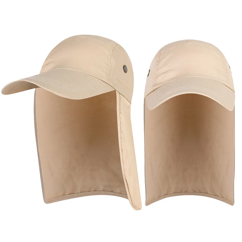 

Unisex Outdoor Sun-protection Solid Hiking Hat Baseball Mountaineering Camping Fishing Cap with Neck Flap