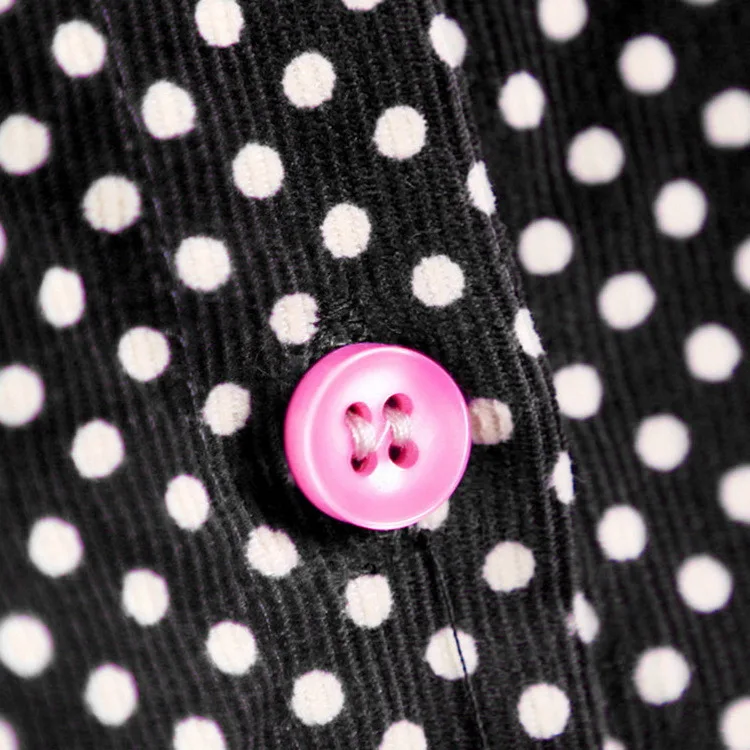 Girls Dot Shirts Spring & Autumn Children Long Sleeve Blouse 4-14 Years Brand Kids Clothes Outerwear