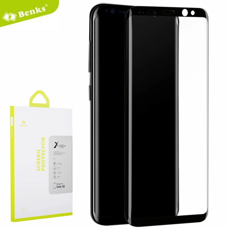 Benks For Samsung Galaxy S8 Plus Tempered Glass S8+ Screen Protector Protective Film 3D Edge Full Cover LCD Guard | Мобильные