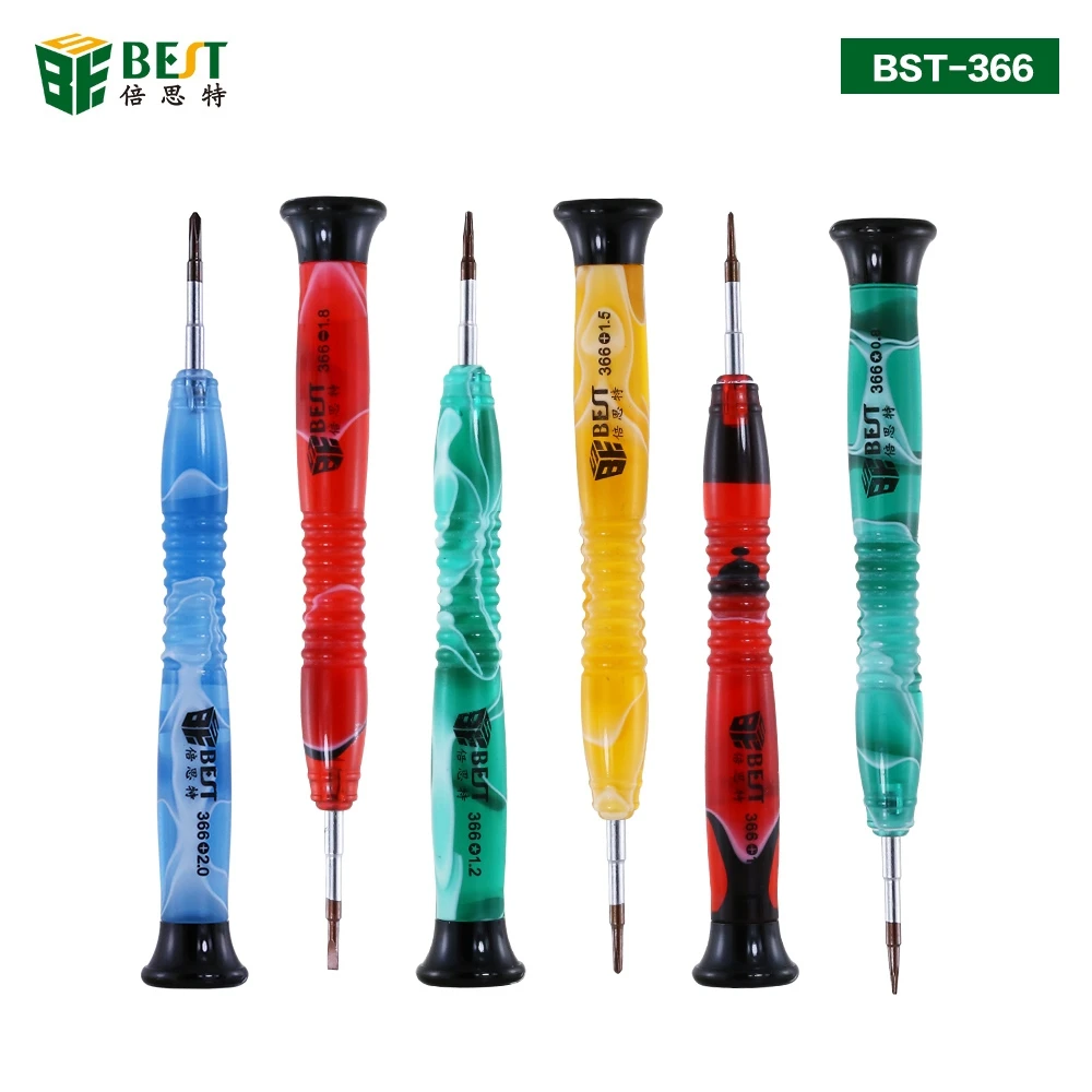 

1Pc Color Handle Screwdriver 2.0/1.5 /1.2 Phillips 0.8/1.2 Pentalobe 1.5 Slotted T6 for Mobile Phone