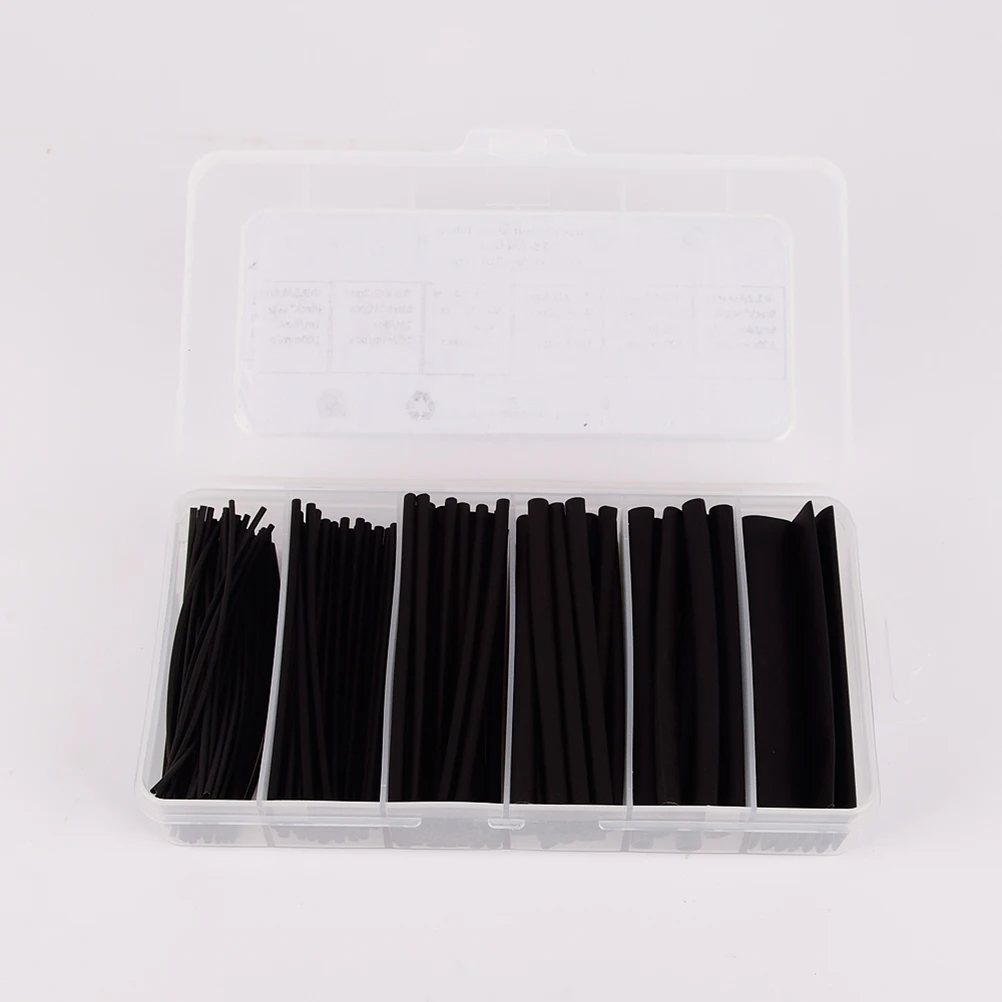 170 шт. 2:1 термоусадочные трубки Sleeving изоляция для кабеля провода с чехол для хранения кабельный трос