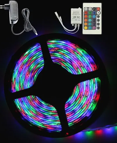 5M 5050 RGB Multicolor 300LEDs Flexible LED Strip Light Non-Waterproof 