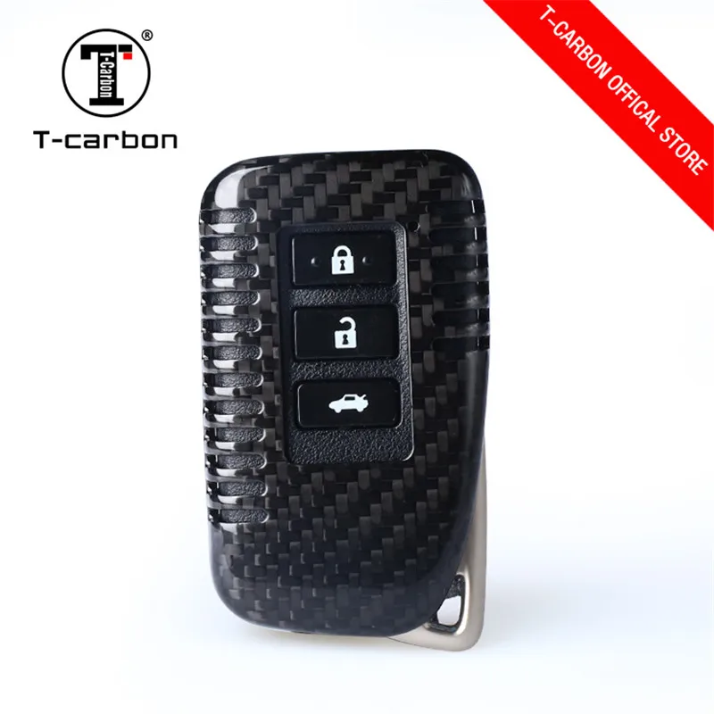 

Pure real Carbon Fiber Remote Control Car Keychain Key Cover Case For Lexus RX270 NX200 CT IS ES GS RX GX 2 3 Button Smart Key