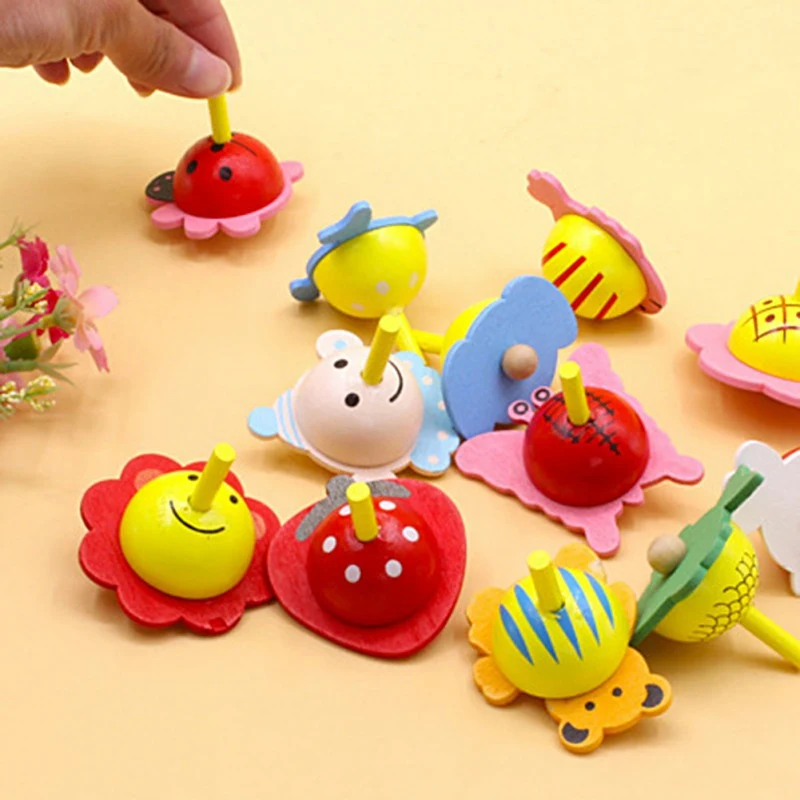 1 PC Kids Wood Gyro Toys Children Adult Relief Stress Desktop Spinning Top Toys Fruit Shape Painted Random Color 1 PC Kids Wood Gyro Toys Children Adult Relief Stress Desktop Spinning Top Toys Fruit Shape Painted Random Color