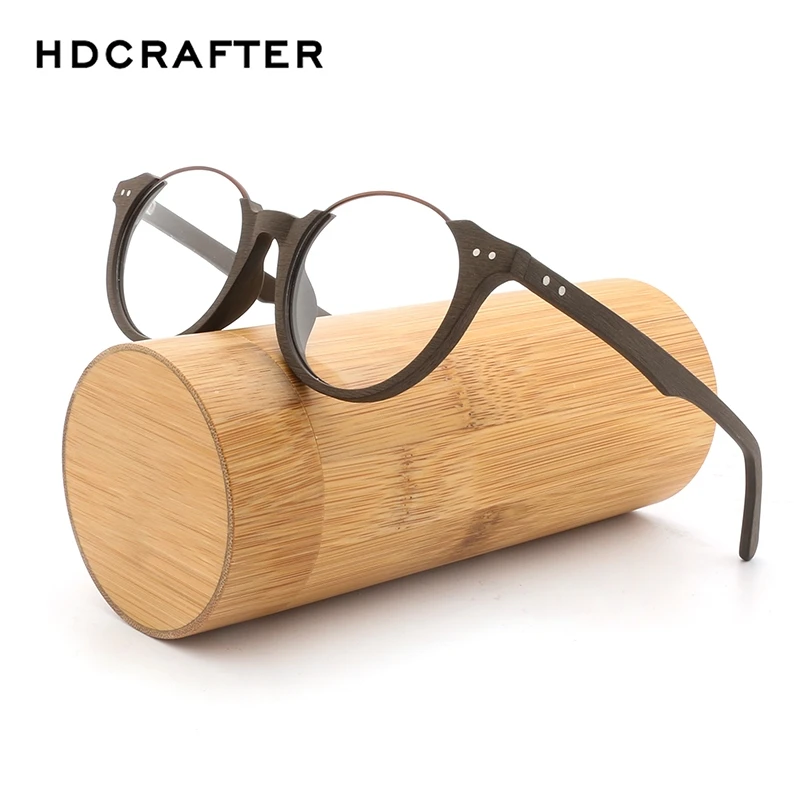 HDCRAFTER деревянные металлические оправы для женщин винтажные прозрачные очки деревянные мужские компьютерные очки для чтения оправы для очков мужские очки