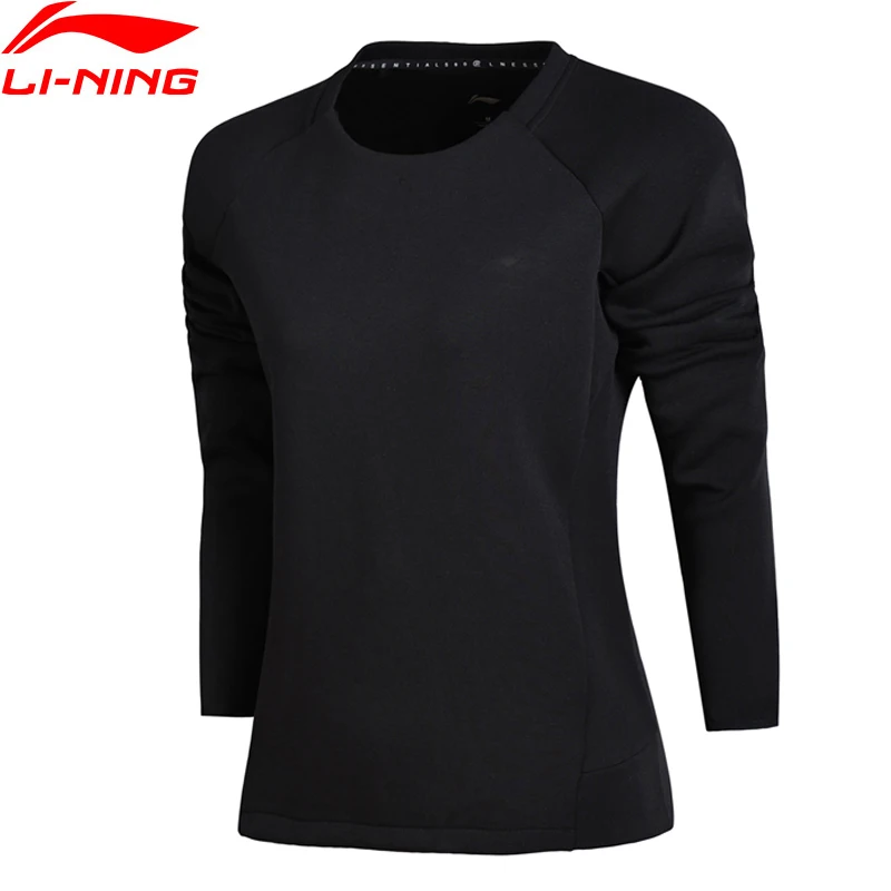 Li Ning женский базовый трикотажный топ тренировочные свитера для фитнеса удобные