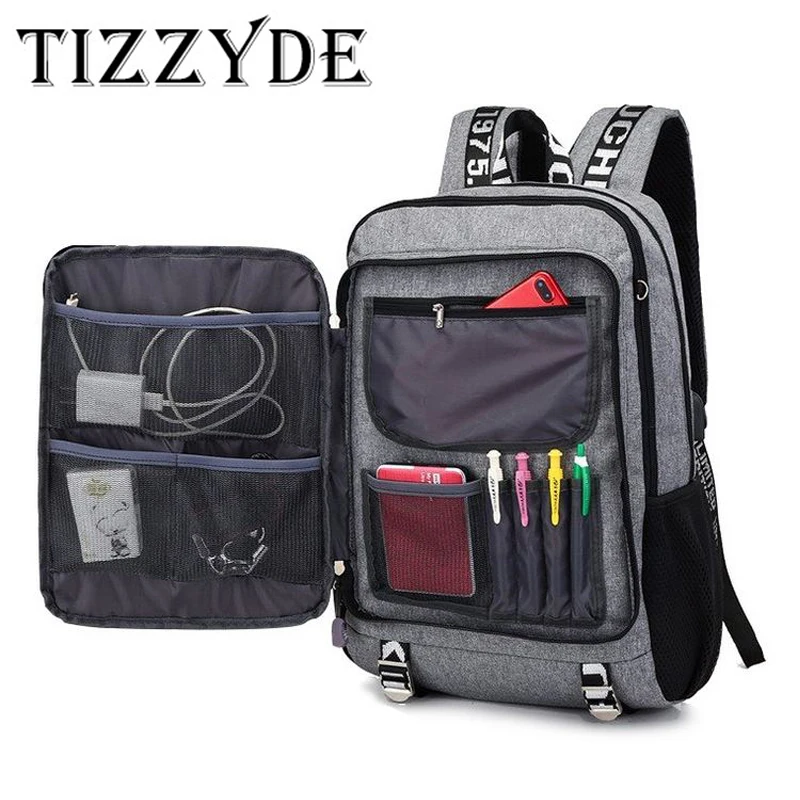 

Mochilas mujer 2018 Multi-layer pocket backpack new smart usb charging computer bag large capacity student bag minecraft lt15