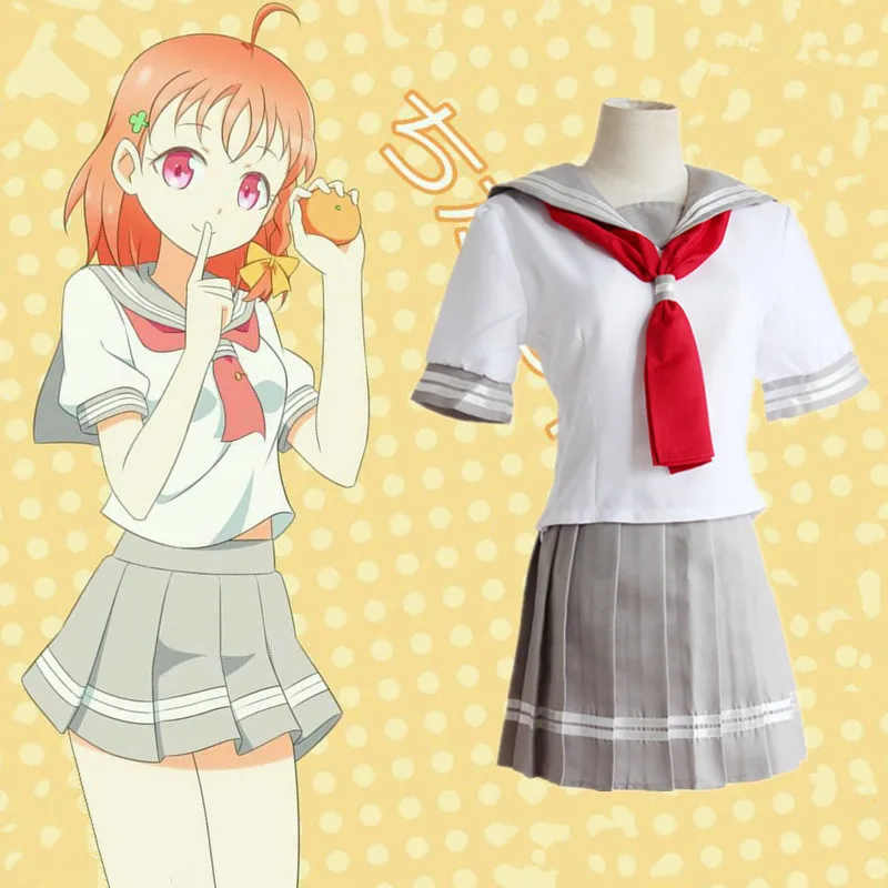 Love Live Sunshine Aqours/Одежда для девочек JK Форма Takami Chika Матросское платье Короткий