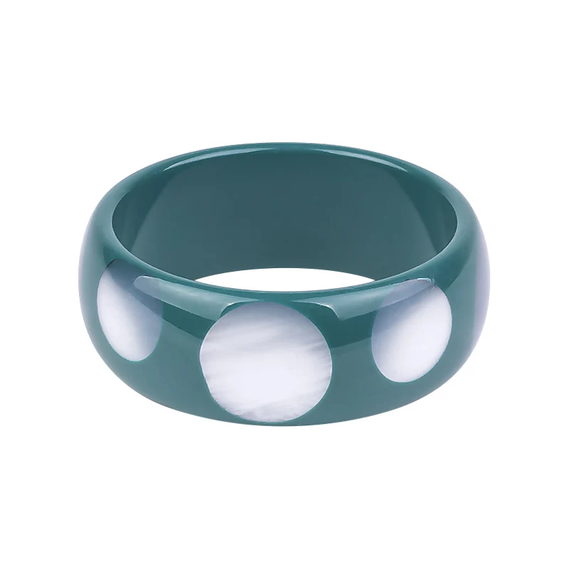 GuanLong фирменный дизайн изделия из смолы браслет браслеты для женщин High Street Puseiras ювелирные изделия Прямая - Окраска металла: Dark Green