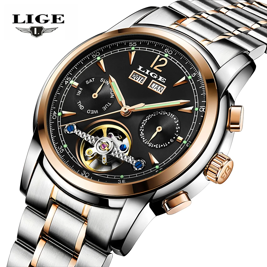 

Relojes Hombre LIGE Luxury Brand Mens Automatic mechanical Watches Men Casual fashion business Clock Watch men Relogio Masculino