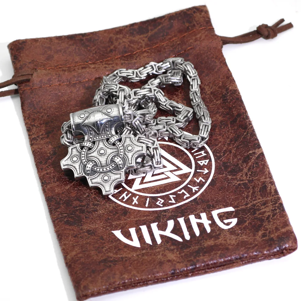 Скандинавский Викинг odin Ворон Тор молот Mjolnir stainles стальной кулон
