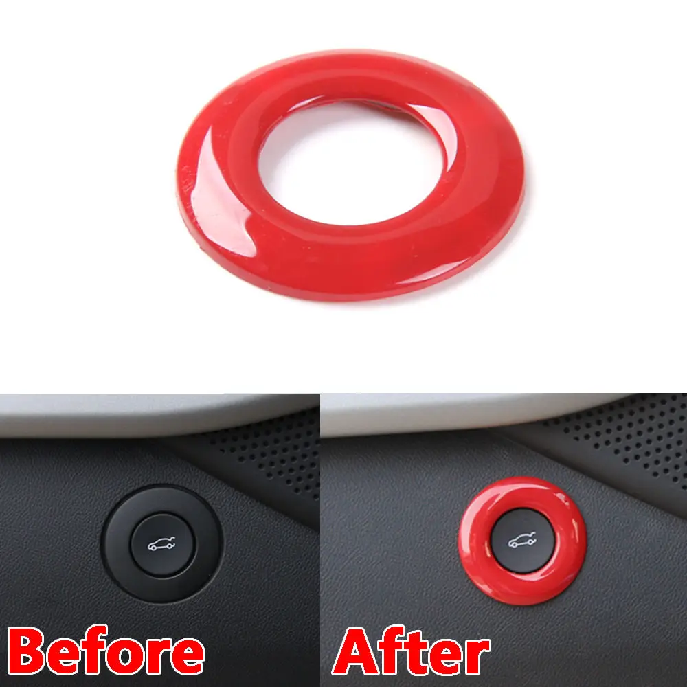 Auto Car Styling Trunk Boot Switch Button Frame Cover Ring Decorative