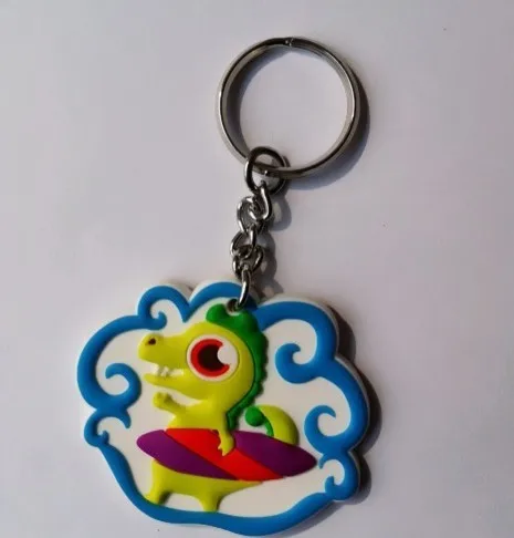 

Lovely Cartoon Animal Keychain Promotional Gifts Logo Plastic Customized Logo PVC Keyrings Rubber Design Key Holder llaveros