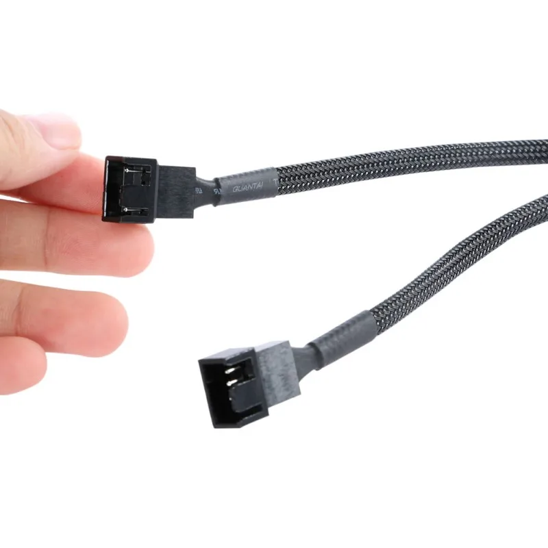 Плетеный Y Сплиттер 3/4 pin PWM Fan компьютерный Удлинительный кабель питания для