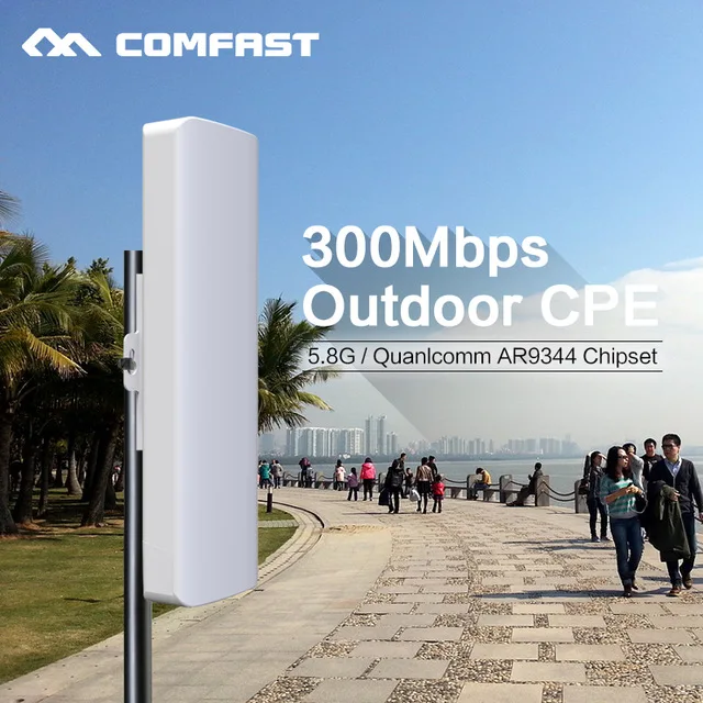 

3-5Km Wireless Bridge 5.8GHz 300Mbps High Power Wifi CPE Router Wifi Repeater Extender Access Point Bridge For Wireless Camera