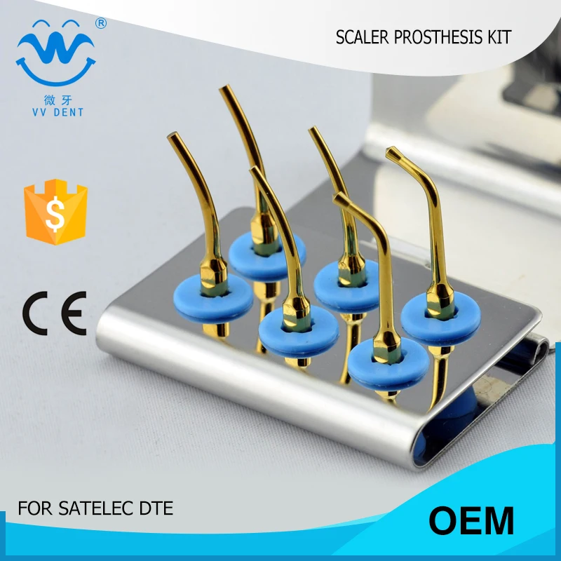

2 SETS SPRKG DENTAL Prosthesis Kit to remove crown and dental cosmetics COMPATIBLE WITH WOODPECKER DTE SATELEC GNATUS SCALER
