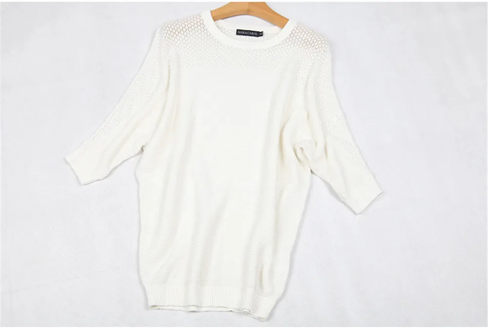 Fashion All Match Autumn Women Sweater Big Chest Batwing Sleeve Warm Sweater Solid Cotton Loose Knitted O-neck Female Pullovers (5)