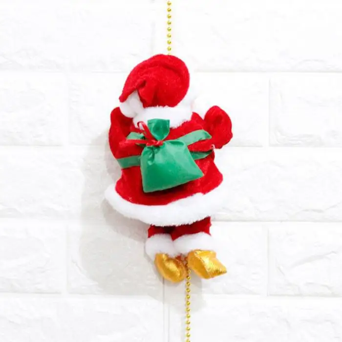 1 шт., альпинистский Санта-Клаус, электрические плюшевые игрушки, мягкая игрушка, Музыкальная кукла для детей, подарки для детей, Рождество, Год, пари, реквизит FJ88