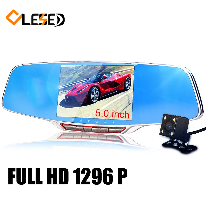 car font b camera b font rearview dual lens mirror auto dvrs cars dvr parking video