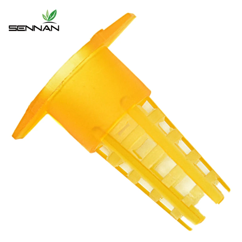 Beekeeping Protector Cages Tools Bee Queen Yellow Plastic Cover Cell 30 Pcs