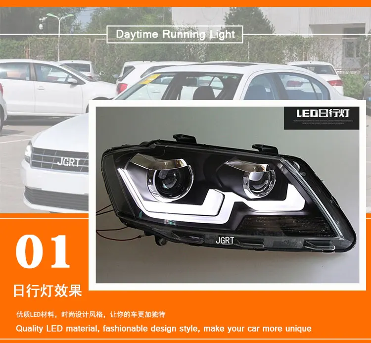 Автомобильный стиль светодиодный фары для hyundai Lavida 2013- для Lavida Головной фонарь светодиодный объектив двойной луч H7 HID Xenon Биксеноновые линзы