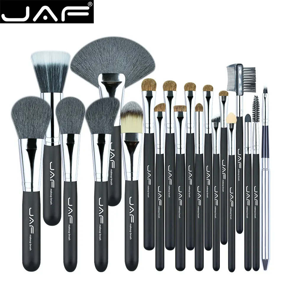 

JAF Studio 20 Pcs/Set Makup Brushes Premiuim Natural Hair of Goat & Pony Horse Super Soft Makeup Brush Tool Set J2001PY-B