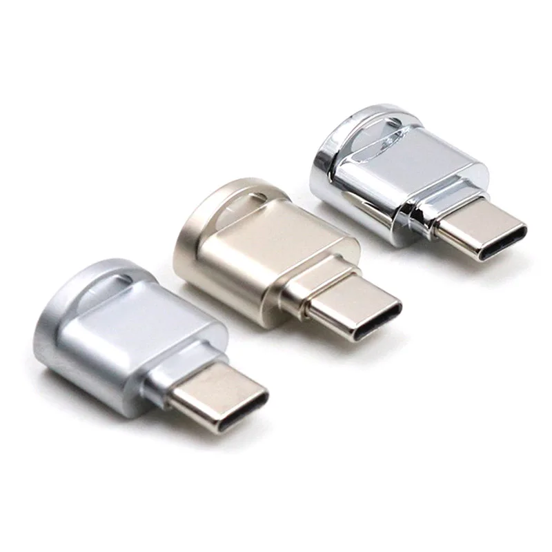 Новая модель кард-ридер супер мини-usb 3,1 тип-c TF алюминиевый сплав Micro SD считыватель карт OTG для мобильного телефона Macbook/LeTV/Xiaomi 4C