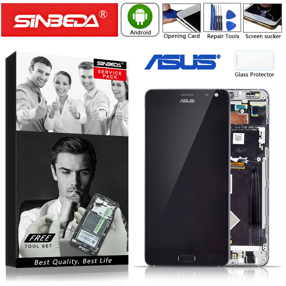 

5.7'' Original 1440x2560 For ASUS ZS571KL Display For Zenfone AR LCD Touch Screen with Frame Display Assembly Replacement parts