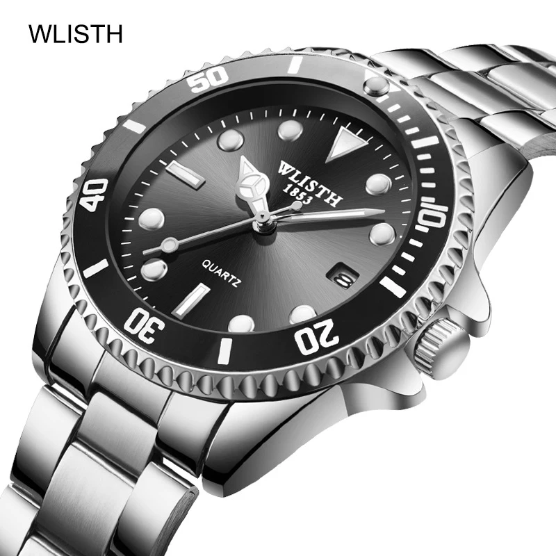 

Men Watches 2019 Top Brand Luxury Stainless Steel Business Wristwatch Calendar Waterproof Men's Quartz Watch Relogio Masculino