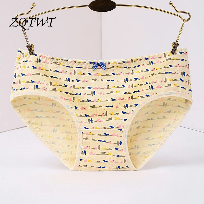 

ZQTWT Hot Sell Bird Women's Briefs Breathable Cute Lingerie Panties Sexy Comfort Female Underwear Women Cotton Intimates J3NK164