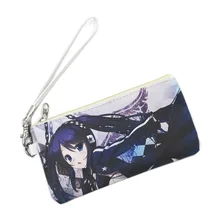 Черный Рок-шутер Kuroi Mato мертвый мастер студенческий Портативный PU канцелярский мешочек карандаш косметичка