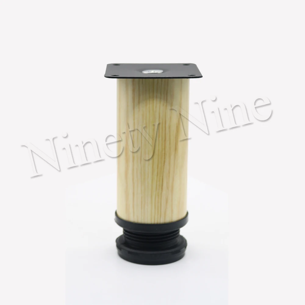 4Pcs-Furniture-Cabinet-Metal-Legs-Adjustable-Stainless-Steel-Kitchen-Feet-Round-Wood-grain-64x120mm-16x-Screw (2)