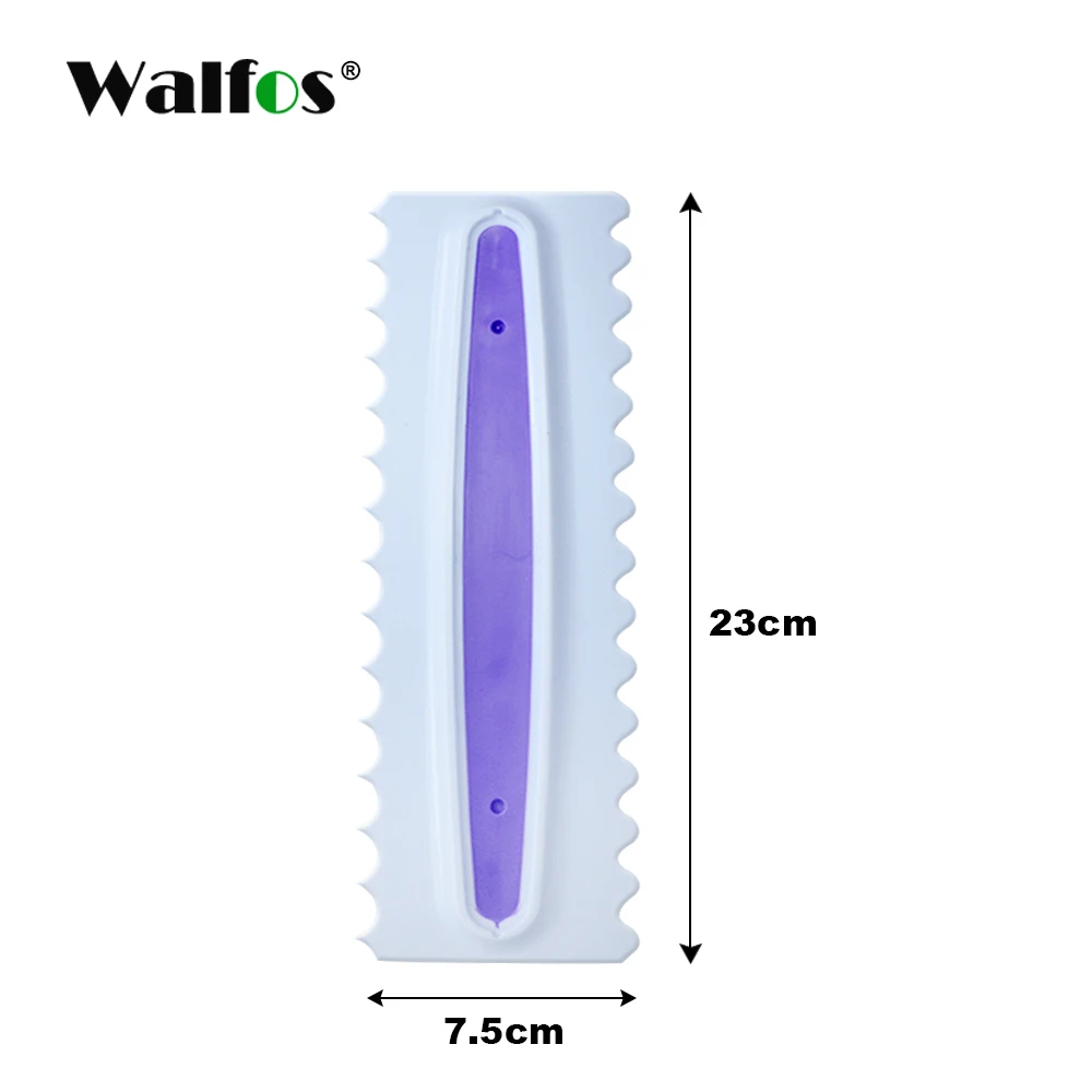WALFOS ГРЕБЕНКА для глазури, пластиковые шпатели для мастики, скребок для торта, инструменты для выпечки и выпечки, украшения торта, кухонная утварь - Цвет: WALFOS-C
