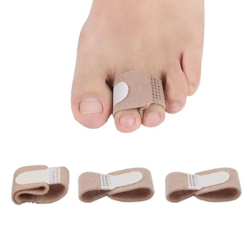 One Piece Toe Finger Straightener Hammer Toe Hallux Valgus Corrector Bandage Toe Separator Splint Wraps Foot Care Supplies