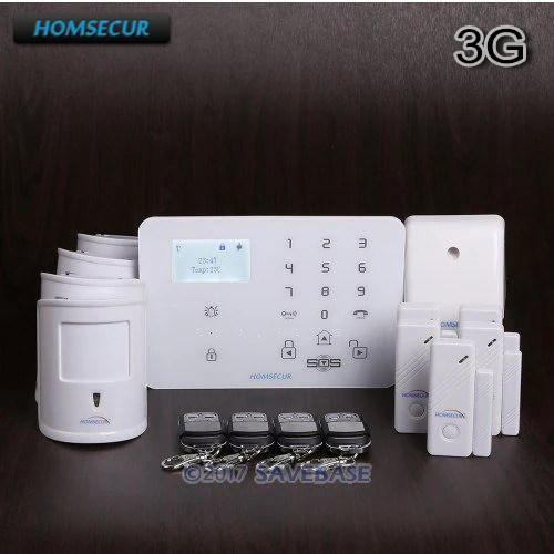 Регулируемое меню HOMSECUR (Pyccknn/FR/DE/ES) Беспроводное и проводное WCDMA/GSM стандартное +