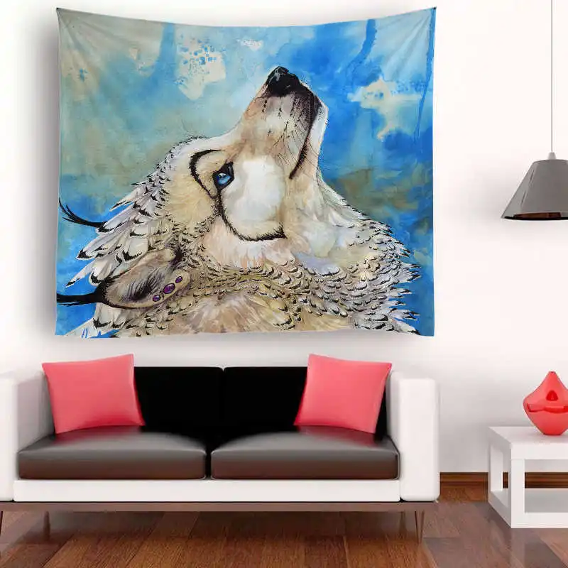 

Europe Oil Painting Elk Wall Hanging Tapestry Deer Background Tapestry Deco Hanging Cloth Ceiling Curtain Shawl Tablecloth