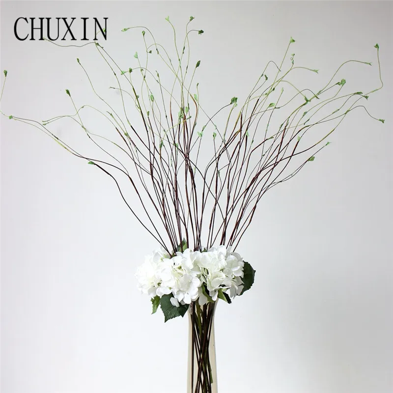 

New dragon willow branches Simulation dry branch green plant Artificial rattan Home flower arrangement modeling materials