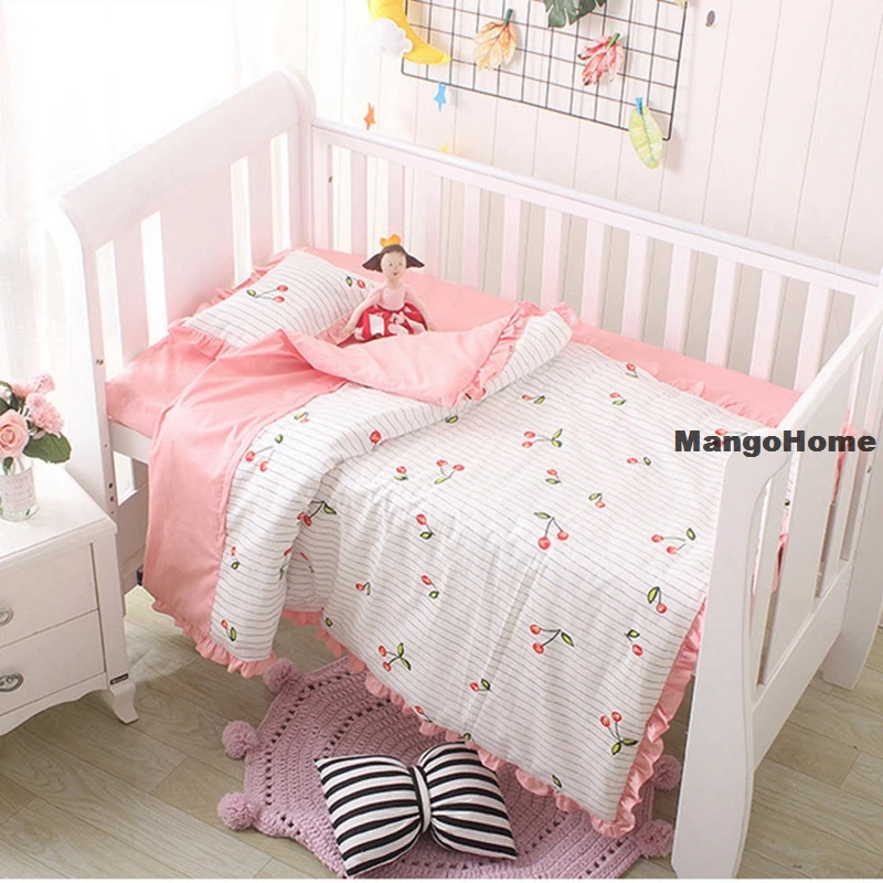 Cherry pattern baby bedding set bed sheet pillowcase duvet cover (3)