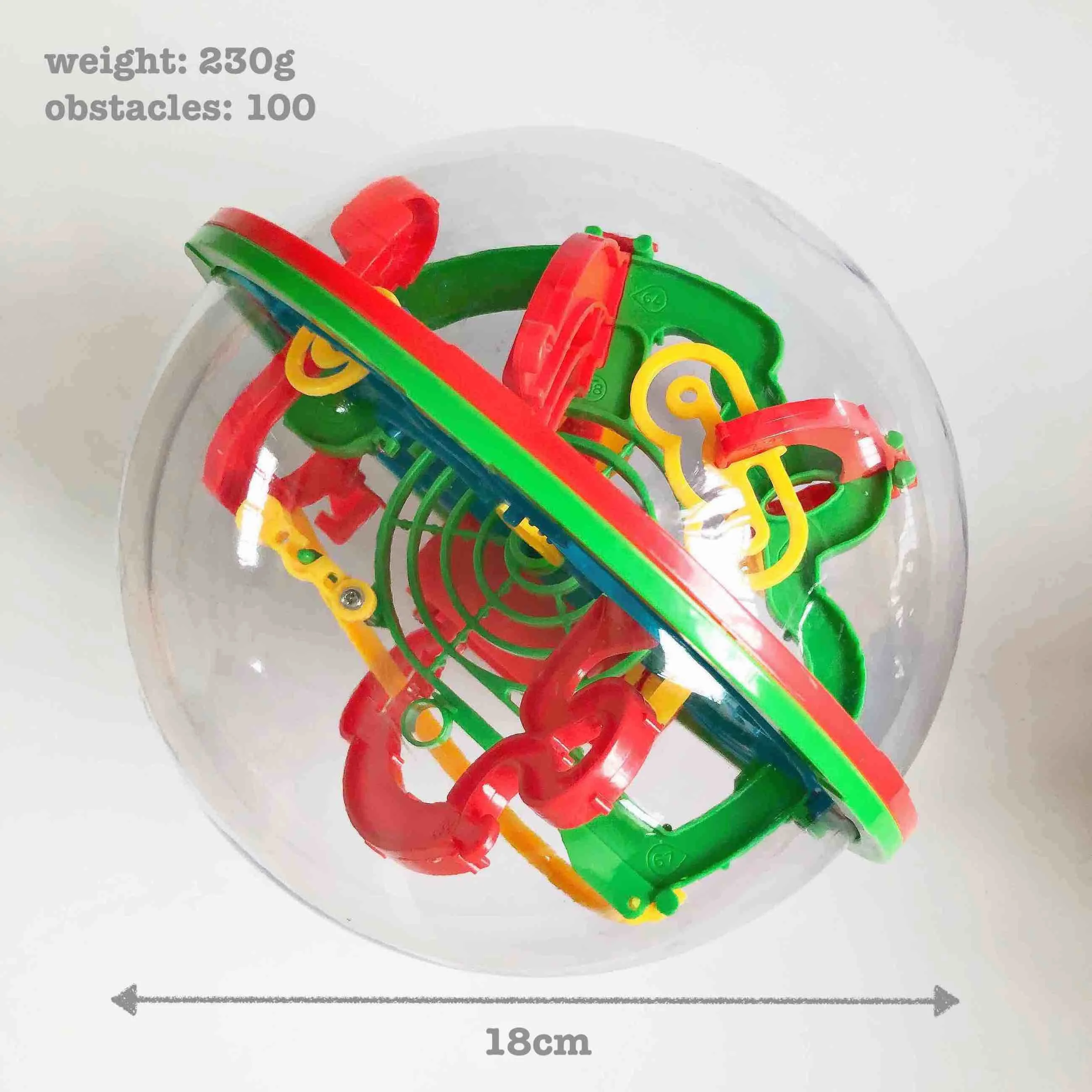 3D большой интеллект Головоломка мяч лабиринт игра для детей обучающая металлическая игрушка деревянная обучающая креативность Дети от 1-3 мальчиков и девочек - Цвет: 18X18cm