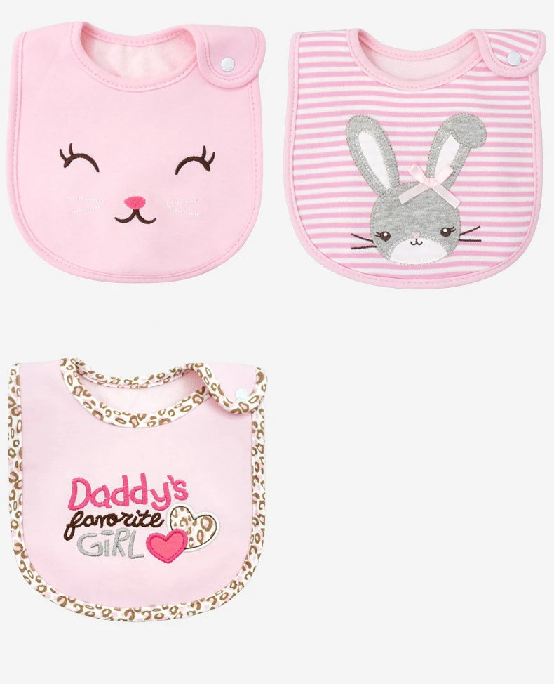Cotton Bandana Bibs Baby Babador Feeding Smock Infant Burp Cloth Saliva Towel Baby Eating Accessory Soft Rabbit Style Baby Stuff