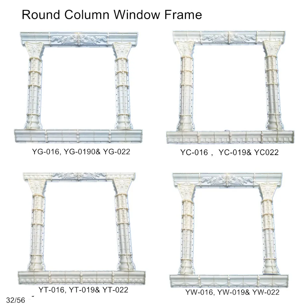 16 см/6.3in ABS мульти шаблон литой на месте круглая колонна оконная рама плесень-хороший резьба волна, точки, равнина и проверки тиснение