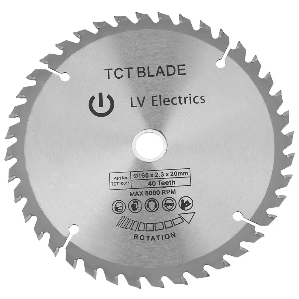 165mm Diamond Circular Saw Blade 40 Teeth Rotary Tool Cutting Disc