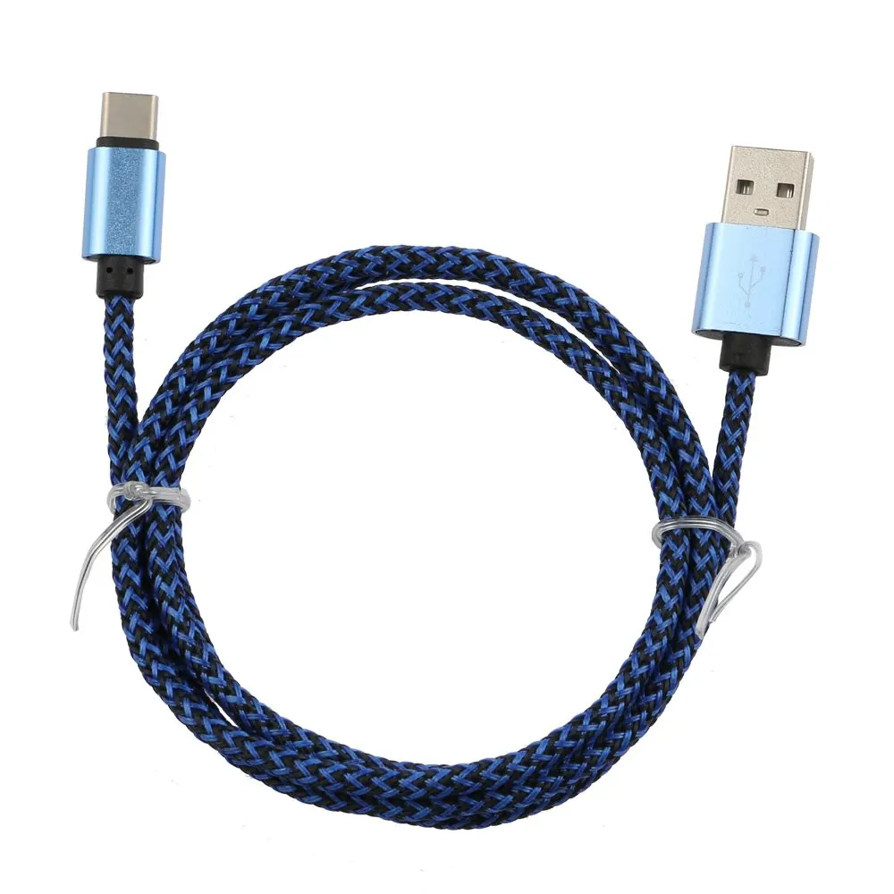 SHY 1 м вязальный Алюминиевый USB 3,1 type-C 2A кабель для зарядки и синхронизации данных