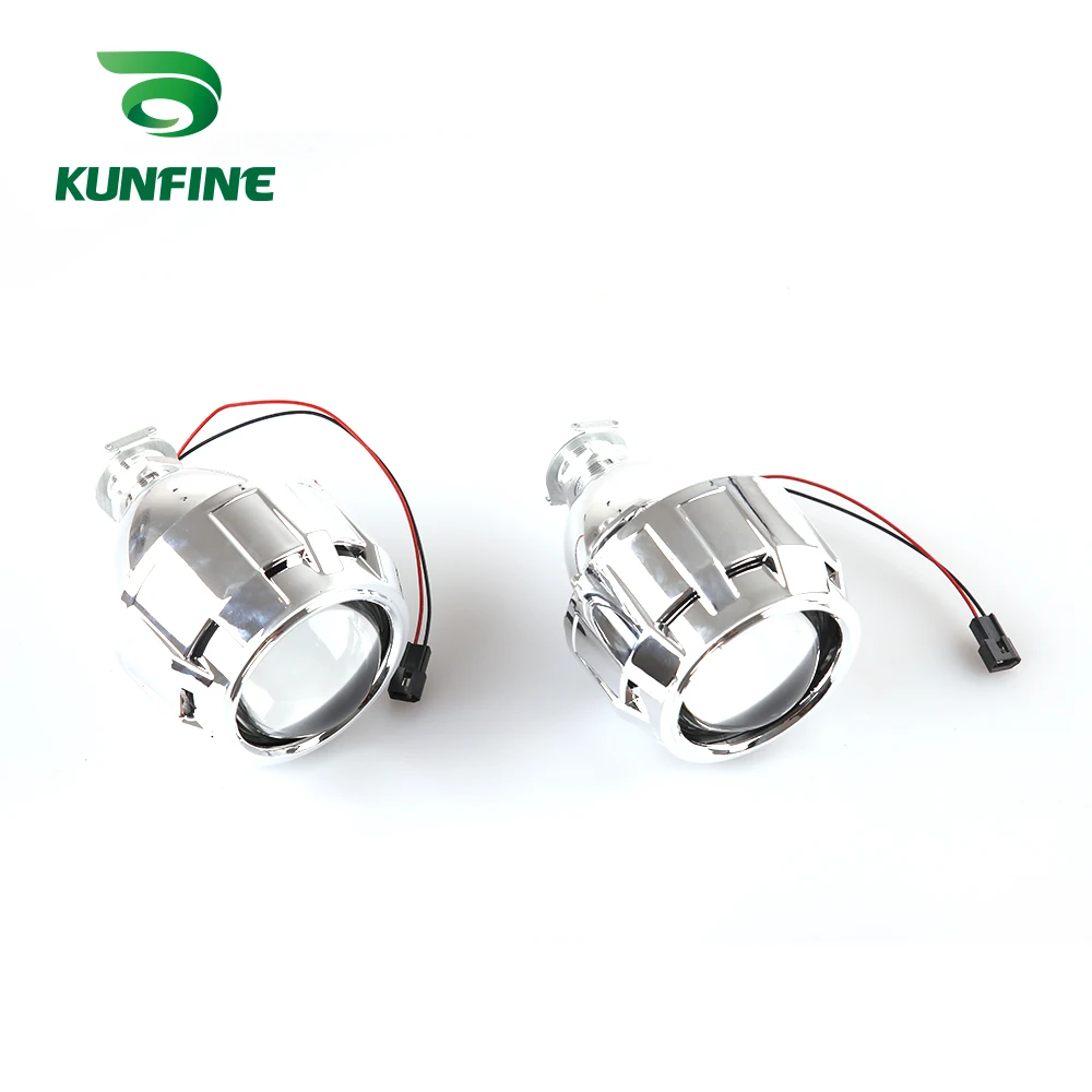 KUNFINE 2PCSlot 2.5 inch Bi-Xenon HID Projector Lens With high low beam for car headlight H1 halogen or xenon bulb (6)